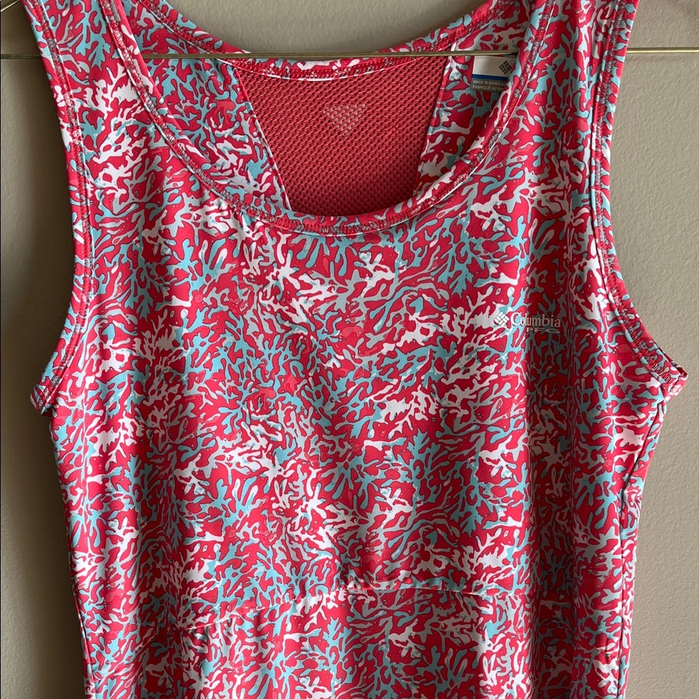 Columbia Pink and Blue Coral Activewear PFG dress - Picture 3 of 6